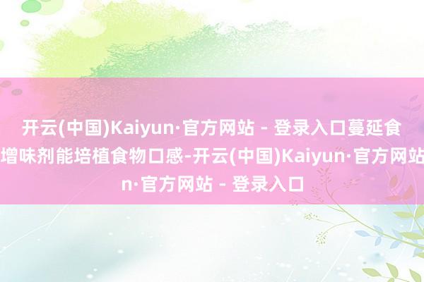 开云(中国)Kaiyun·官方网站 - 登录入口蔓延食物货架期；增味剂能培植食物口感-开云(中国)Kaiyun·官方网站 - 登录入口