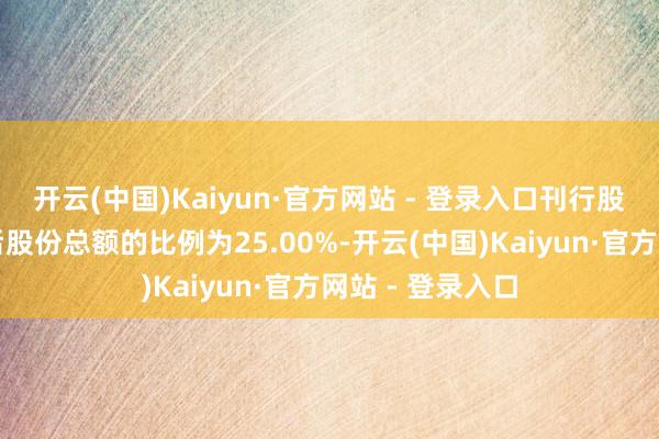 开云(中国)Kaiyun·官方网站 - 登录入口刊行股份占公司刊行后股份总额的比例为25.00%-开云(中国)Kaiyun·官方网站 - 登录入口