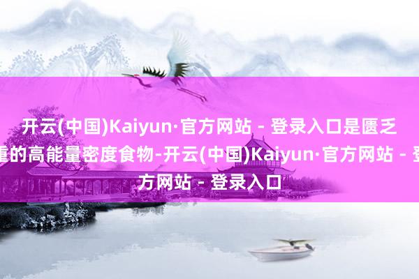 开云(中国)Kaiyun·官方网站 - 登录入口是匮乏时间贵重的高能量密度食物-开云(中国)Kaiyun·官方网站 - 登录入口