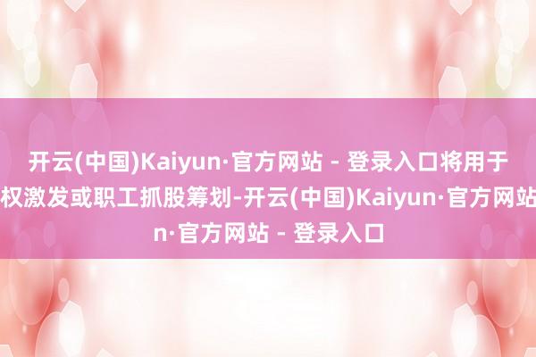 开云(中国)Kaiyun·官方网站 - 登录入口将用于本质公司股权激发或职工抓股筹划-开云(中国)Kaiyun·官方网站 - 登录入口