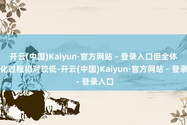 开云(中国)Kaiyun·官方网站 - 登录入口但全体智能化过程相对较低-开云(中国)Kaiyun·官方网站 - 登录入口
