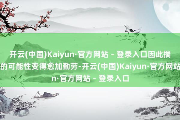 开云(中国)Kaiyun·官方网站 - 登录入口因此揣度经济阑珊的可能性变得愈加勤劳-开云(中国)Kaiyun·官方网站 - 登录入口